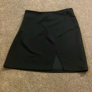 black skirt with thigh slit, shein, never worn